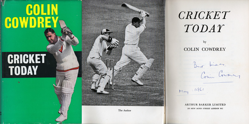 COLIN-COWDREY-Cricket-Today-book-kent-cricket-signed-1961